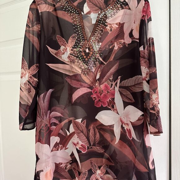 Chico’s - Embellished Floral Tunic - Picture 3 of 10